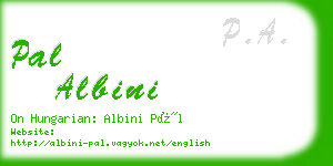 pal albini business card